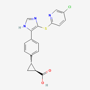 (1S,2S)-2-(4-(5-((5-chloropyridin-2-yl)thio)-1H-imidazol-4-yl)phenyl)cyclopropanecarboxylic acid