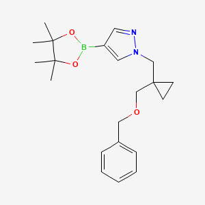 ({1-[(benzyloxy)methyl]cyclopropyl}methyl)-4-(tetramethyl-1,3,2-dioxaborolan-2-yl)-1H-pyrazole