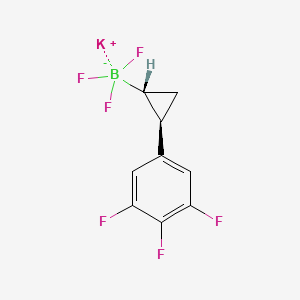 molecular formula C9H6BF6K B14032025 Potassium;trifluoro-[trans-2-(3,4,5-trifluorophenyl)cyclopropyl]boranuide 