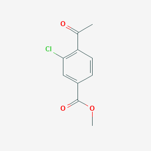molecular formula C10H9ClO3 B1403208 Methyl 4-acetyl-3-chlorobenzoate CAS No. 57542-71-9