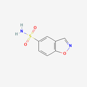 molecular formula C7H6N2O3S B1403209 Benzo[d]isoxazole-5-sulfonic acid amide CAS No. 1783698-57-6