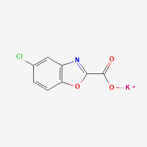 molecular formula C8H3ClKNO3 B14032113 Potassium 5-chlorobenzo[D]oxazole-2-carboxylate 