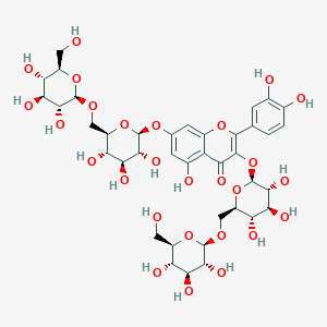 molecular formula C39H50O27 B14032129 Quercetin-3,7-di-O-beta-D-gentiobioside 