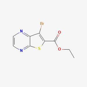 molecular formula C9H7BrN2O2S B14032142 Ethyl 7-bromothieno[2,3-b]pyrazine-6-carboxylate 