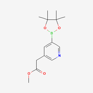 molecular formula C14H20BNO4 B14032156 Methyl 2-(5-(4,4,5,5-tetramethyl-1,3,2-dioxaborolan-2-YL)pyridin-3-YL)acetate 