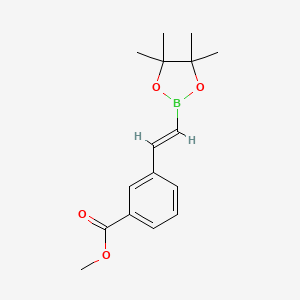 molecular formula C16H21BO4 B14032166 Methyl (E)-3-(2-(4,4,5,5-tetramethyl-1,3,2-dioxaborolan-2-yl)vinyl)benzoate 