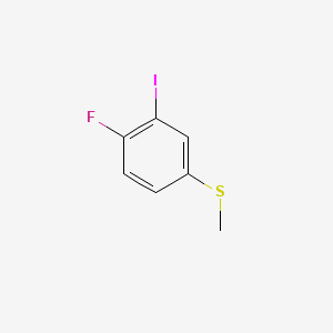 molecular formula C7H6FIS B14032174 (4-Fluoro-3-iodophenyl)(methyl)sulfane 