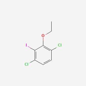 molecular formula C8H7Cl2IO B14032232 1,4-Dichloro-2-ethoxy-3-iodobenzene 