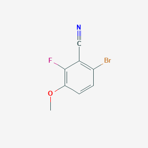molecular formula C8H5BrFNO B14032294 6-Bromo-2-fluoro-3-methoxybenzonitrile 
