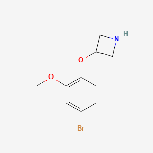 molecular formula C10H12BrNO2 B1403235 3-(4-Bromo-2-methoxy-phenoxy)-azetidine CAS No. 1035219-87-4