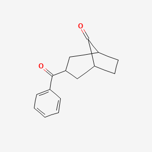 molecular formula C15H16O2 B14032350 3-Benzoylbicyclo[3.2.1]octan-8-one 