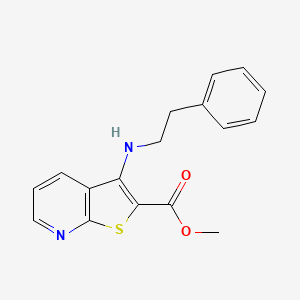 molecular formula C17H16N2O2S B14032373 Methyl 3-(phenethylamino)thieno[2,3-b]pyridine-2-carboxylate 