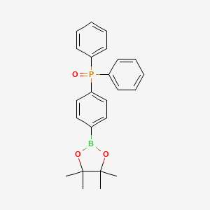 molecular formula C24H26BO3P B14032378 Diphenyl(4-(4,4,5,5-tetramethyl-1,3,2-dioxaborolan-2-yl)phenyl)phosphine oxide 