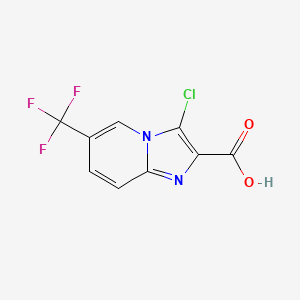 3-Chloro-6-(trifluoromethyl)imidazo[1,2-a]pyridine-2-carboxylic acid
