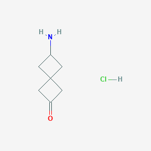 molecular formula C7H12ClNO B14032408 6-Aminospiro[3.3]heptan-2-one hydrochloride 