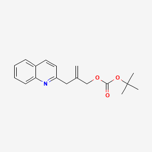 molecular formula C18H21NO3 B14032425 t-Butyl (2-(quinolin-2-ylmethyl)allyl) carbonate 