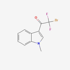 molecular formula C11H8BrF2NO B14032429 2-Bromo-2,2-difluoro-1-(1-methyl-1H-indol-3-YL)ethan-1-one 