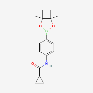 N-[4-(tetramethyl-1,3,2-dioxaborolan-2-yl)phenyl]cyclopropanecarboxamide