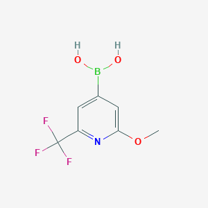 molecular formula C7H7BF3NO3 B1403247 2-Methoxy-6-(trifluoromethyl)pyridine-4-boronic acid CAS No. 1605331-76-7
