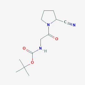 molecular formula C12H19N3O3 B1403250 (S)-叔丁基2-(2-氰基吡咯烷-1-基)-2-氧代乙基氨基甲酸酯 CAS No. 952023-06-2
