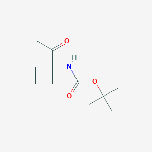 molecular formula C11H19NO3 B1403251 tert-butyl N-(1-acetylcyclobutyl)carbamate CAS No. 1257639-06-7