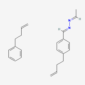 molecular formula C23H28N2 B14032528 but-3-enylbenzene;(E)-N-[(E)-(4-but-3-enylphenyl)methylideneamino]ethanimine 
