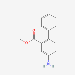 molecular formula C14H13NO2 B1403254 Methyl 4-amino-2-biphenylcarboxylate CAS No. 1374868-72-0