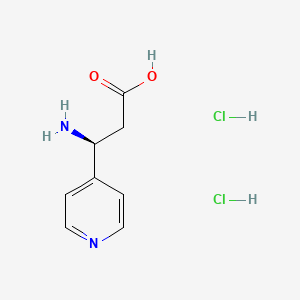 molecular formula C8H12Cl2N2O2 B14032545 (3S)-3-amino-3-pyridin-4-ylpropanoic acid;dihydrochloride 