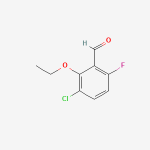 molecular formula C9H8ClFO2 B14032565 3-Chloro-2-ethoxy-6-fluorobenzaldehyde 