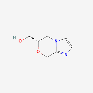 molecular formula C7H10N2O2 B14032572 (S)-(5,6-Dihydro-8H-imidazo[2,1-C][1,4]oxazin-6-YL)methanol CAS No. 2007908-85-0