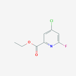 molecular formula C8H7ClFNO2 B14032574 Ethyl 4-chloro-6-fluoropicolinate 