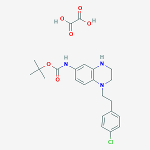 molecular formula C23H28ClN3O6 B14032600 tert-Butyl (1-(4-chlorophenethyl)-1,2,3,4-tetrahydroquinoxalin-6-yl)carbamate oxalate 