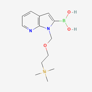 molecular formula C13H21BN2O3Si B1403267 (1-((2-(Trimethylsilyl)ethoxy)methyl)-1H-pyrrolo[2,3-b]pyridin-2-yl)boronic acid CAS No. 1286776-82-6