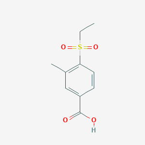 molecular formula C10H12O4S B1403268 4-(Ethanesulfonyl)-3-methylbenzoic acid CAS No. 1392466-96-4