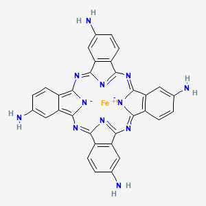 molecular formula C32H20FeN12 B14032702 Iron(II) 2,9,16,23-tetraamino-phthalocyanine 