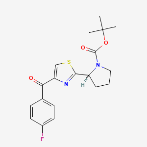 molecular formula C19H21FN2O3S B1403272 (s)-Tert-butyl 2-(4-(4-fluorobenzoyl)thiazol-2-yl)pyrrolidine-1-carboxylate CAS No. 1005342-78-8