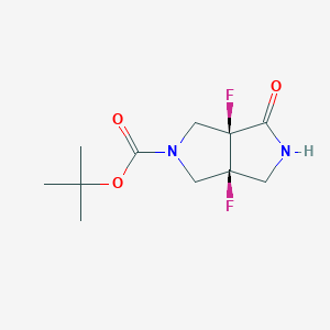 molecular formula C11H16F2N2O3 B14032733 cis-t-Butyl 3a,6a-difluoro-4-oxohexahydropyrrolo[3,4-c]pyrrole-2(1H)-carboxylate 