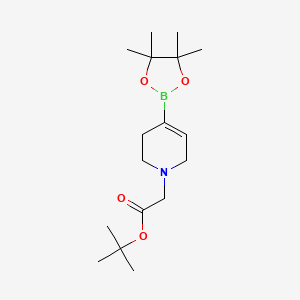 molecular formula C17H30BNO4 B14032758 Tert-butyl 2-(4-(4,4,5,5-tetramethyl-1,3,2-dioxaborolan-2-YL)-3,6-dihydropyridin-1(2H)-YL)acetate 