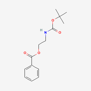 molecular formula C14H19NO4 B1403276 2-[(tert-Butoxycarbonyl)amino]ethyl benzoate CAS No. 1371582-19-2