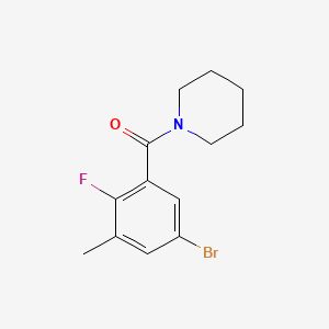molecular formula C13H15BrFNO B14032765 (5-Bromo-2-fluoro-3-methylphenyl)(piperidin-1-yl)methanone 