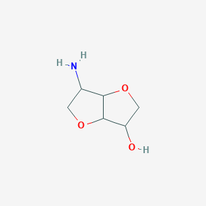 molecular formula C6H11NO3 B14032791 6-Aminohexahydrofuro[3,2-b]furan-3-ol 