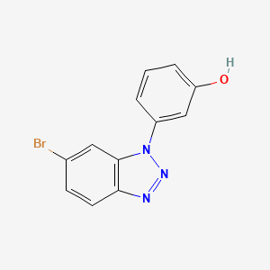 molecular formula C12H8BrN3O B14032795 3-(6-Bromo-1H-benzo[d][1,2,3]triazol-1-yl)phenol 