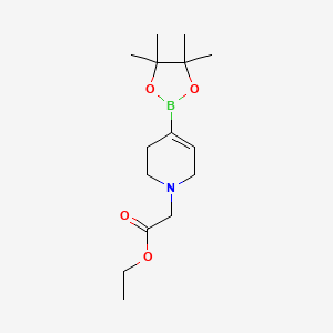 molecular formula C15H26BNO4 B14032808 Ethyl 2-(4-(4,4,5,5-tetramethyl-1,3,2-dioxaborolan-2-YL)-3,6-dihydropyridin-1(2H)-YL)acetate 
