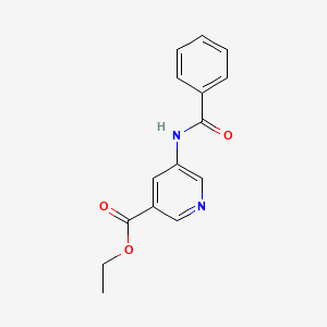 molecular formula C15H14N2O3 B14032827 Ethyl 5-benzoylaminonicotinate CAS No. 101512-22-5