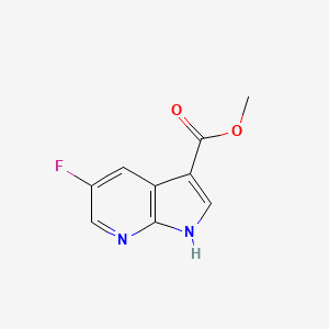 molecular formula C9H7FN2O2 B1403283 METHYL 5-FLUORO-1H-PYRROLO[2,3-B]PYRIDINE-3-CARBOXYLATE CAS No. 1190314-69-2