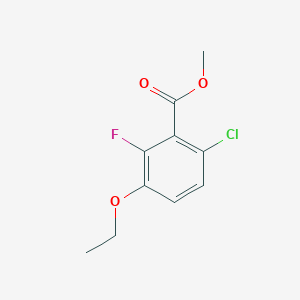 molecular formula C10H10ClFO3 B14032835 Methyl 6-chloro-3-ethoxy-2-fluorobenzoate 