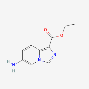 molecular formula C10H11N3O2 B14032857 Ethyl 6-aminoimidazo[1,5-a]pyridine-1-carboxylate 