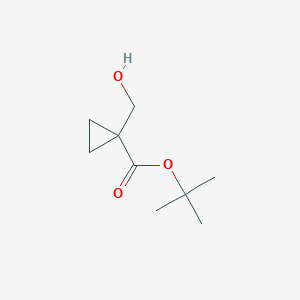 molecular formula C9H16O3 B1403286 Tert-butyl 1-(hydroxymethyl)cyclopropane-1-carboxylate CAS No. 1268842-81-4