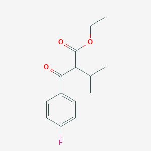 molecular formula C14H17FO3 B14032866 Ethyl 2-(4-fluorobenzoyl)-3-methylbutanoate 