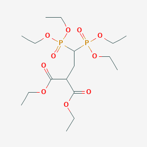 molecular formula C17H34O10P2 B14032867 Diethyl [2,2-bis(diethoxyphosphoryl)ethyl]propanedioate CAS No. 136496-82-7
